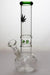 10" round base glass water pipe-Leaf - bongoutlet.com