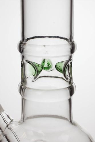 10" round base glass water pipe-Leaf - bongoutlet.com