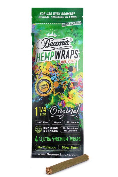 Beamer 1 1/4 SIZE vegan hemp wraps 1 pack