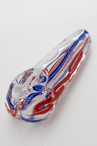 3.5" soft glass 5097 hand pipe - bongoutlet.com
