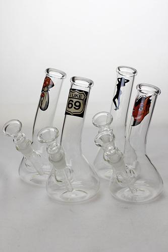 6.5 in. clear glass water bong - bongoutlet.com