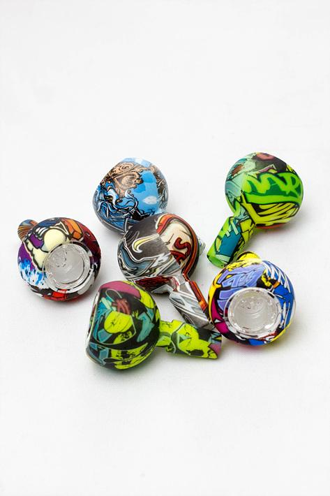 Silicone bowl with multi-hole glass bowl - bongoutlet.com