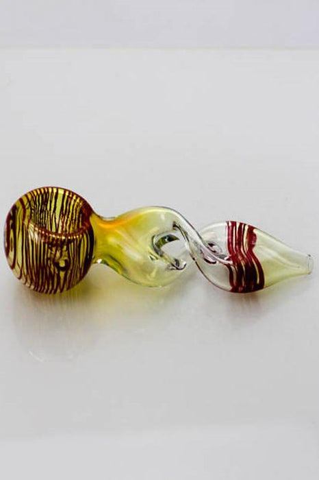 4.5" Changing color twist glass hand pipe - bongoutlet.com