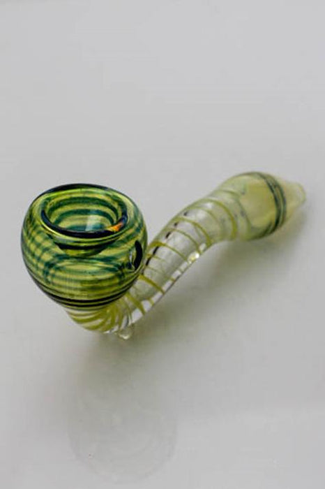 4.5" Changing colors Sherlock glass hand pipe - bongoutlet.com