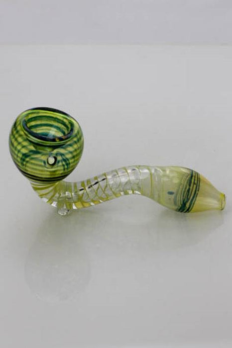 4.5" Changing colors Sherlock glass hand pipe - bongoutlet.com