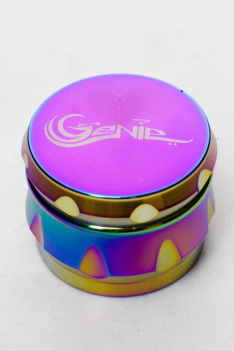 Genie 4 parts rainbow color herb grinder - bongoutlet.com
