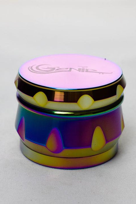 Genie 4 parts rainbow color herb grinder - bongoutlet.com