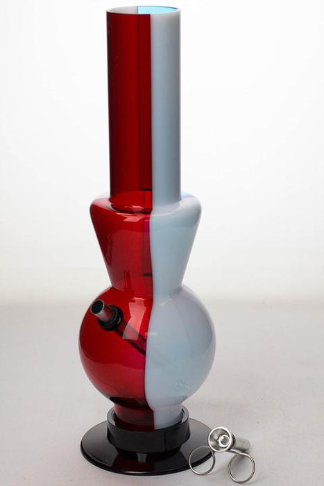 12 inches acrylic water pipe-FAK11D - bongoutlet.com