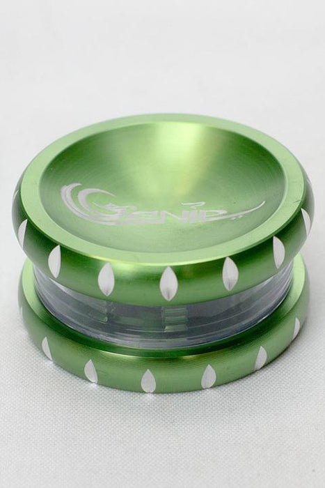 2 parts Genie aluminium herb grinder - Concave - bongoutlet.com