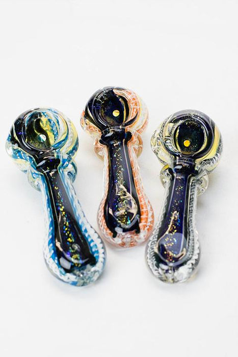 Heavy dichronic 5886 Glass Spoon Pipe - bongoutlet.com