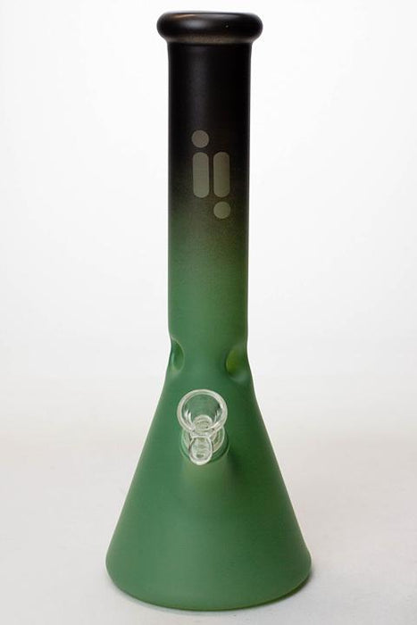 14" Infyniti 9mm  Two tone frosted glass beaker water bong - bongoutlet.com