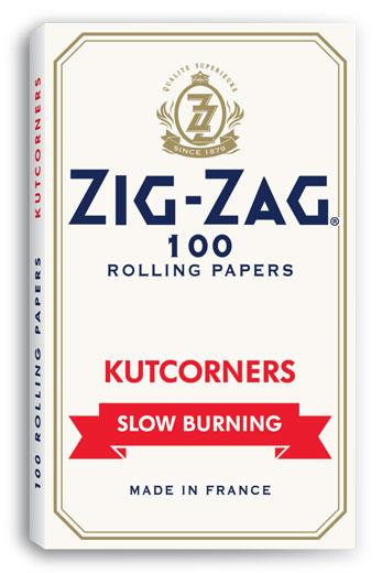 Zig Zag Slow burning White Papers Kutcorners Pack of 2