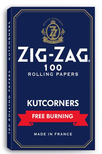Zig Zag Free burning Blue Papers Kutcorners