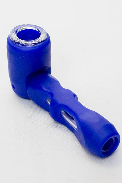 Silicone hand pipe with multi holes glass bowl and tube