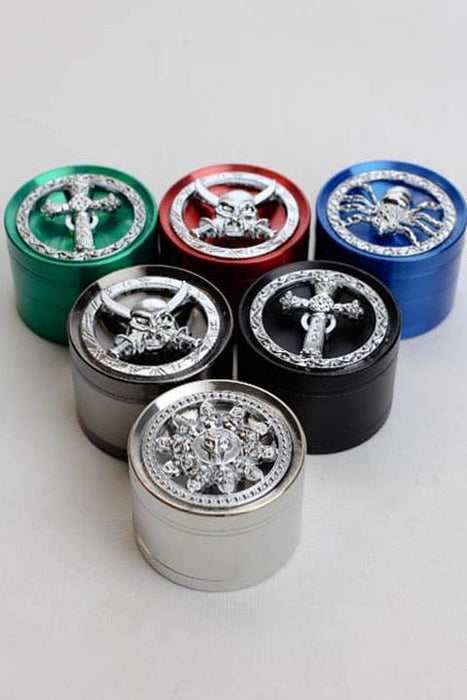 4 parts color grinder with a decoration lid