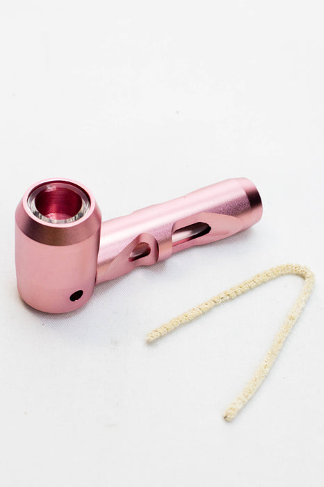 Inserted-glass Aluminum hand pipe