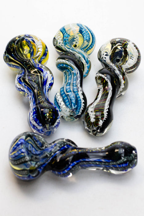 Heavy dichronic 6068 Glass Spoon Pipe