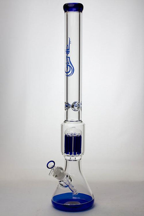 23" Genie 12-arm  9 mm colored bottom glass water bong