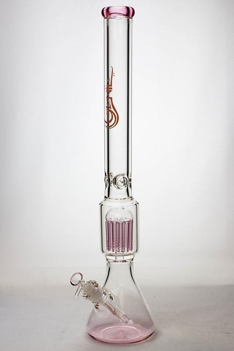 23" Genie 12-arm  9 mm colored bottom glass water bong