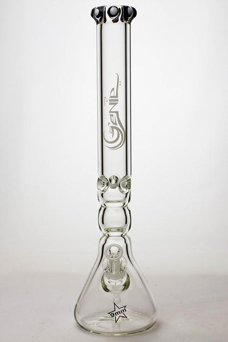 19.5" Genie 9 mm curved shaft glass beaker bong