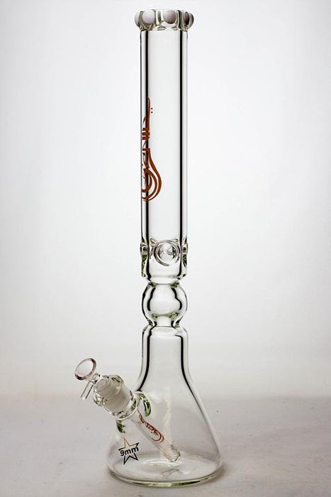 19.5" Genie 9 mm curved shaft glass beaker bong