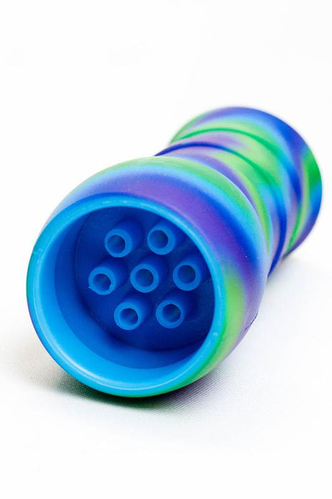 13" Detachable silicone straight Blue tube water bong