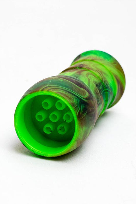 13" Detachable silicone straight Green tube water bong