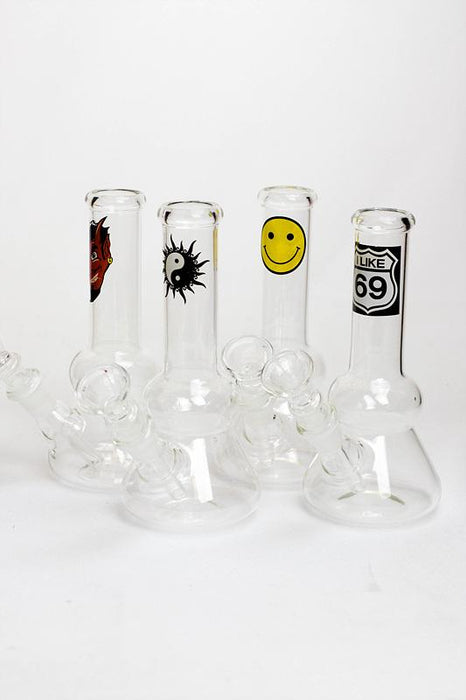 6.5 in. clear glass water bong