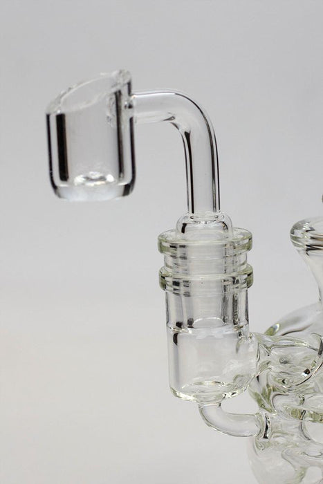 6" Double glass recycle rig with shower head diffuser