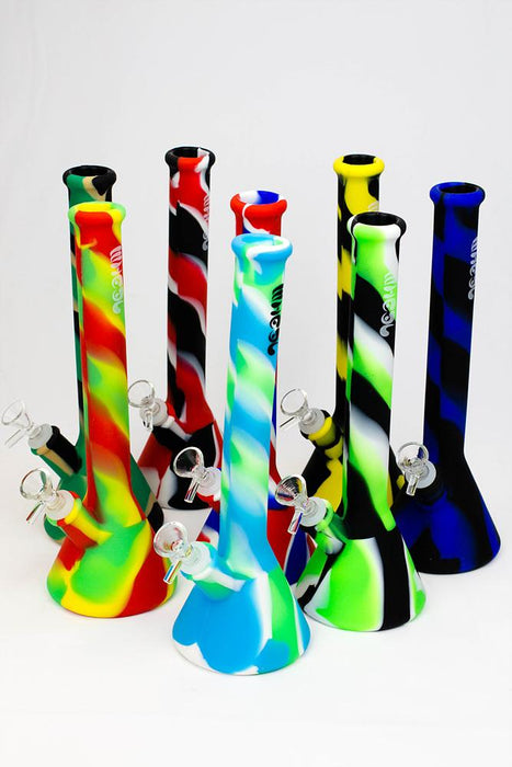 12" color silicone water bong
