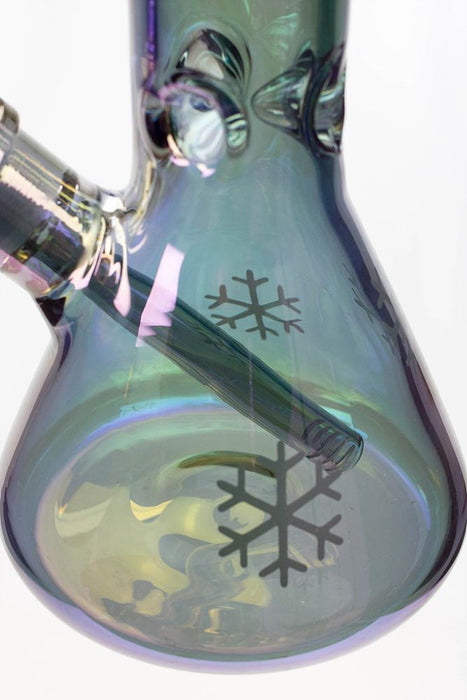 14" Infyniti Snowflake 7 mm metallic glass water bong