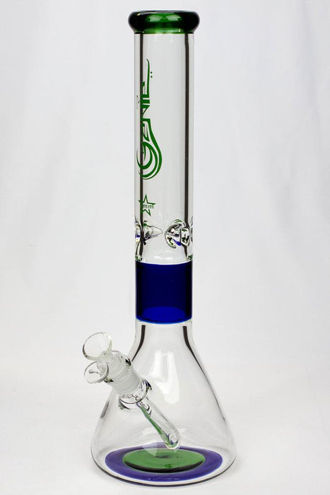 16" Genie 9 mm color combination glass water bong