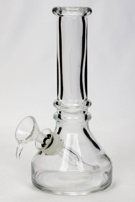 6" heavy clear soft glass water bong