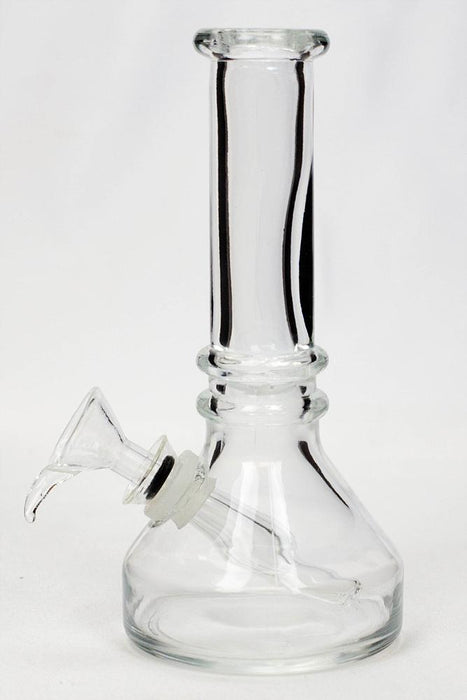 6" heavy clear soft glass water bong