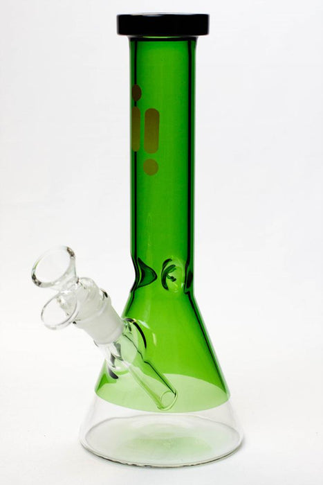 10" Infyniti color body clear bottom glass bong
