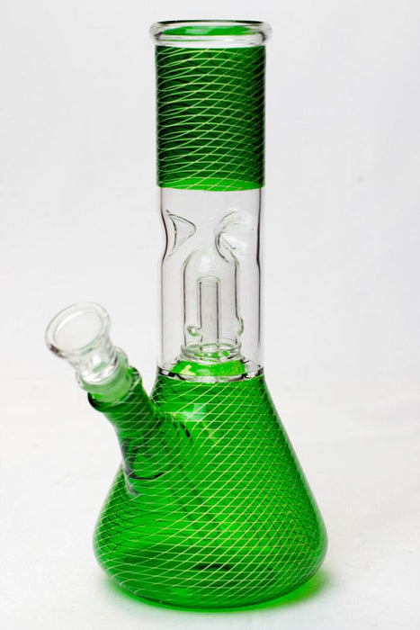 8" single dome beaker glass water bong