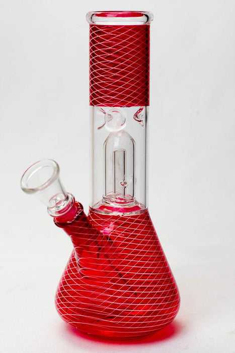 8" single dome beaker glass water bong