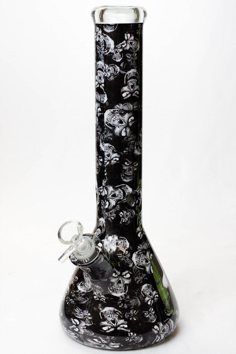 14" Graphic wrap 9 mm glass water bong
