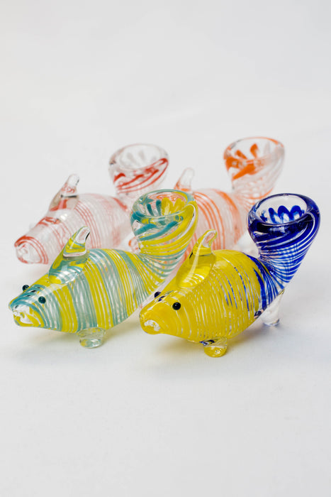 3.5" Goldfish shape glass hand pipe