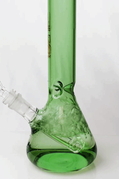 10" Genie color tube glass water bong