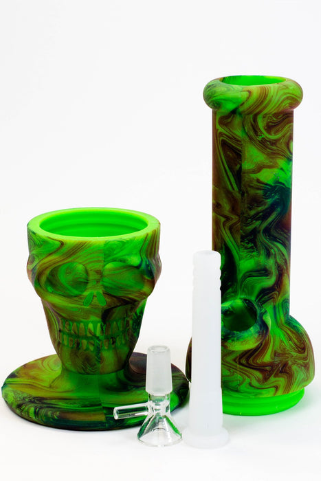 11" Assorted design silicone detachable skull bong