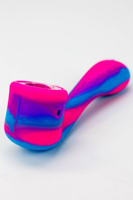 4.5" Silicone hand pipe with glass bowl