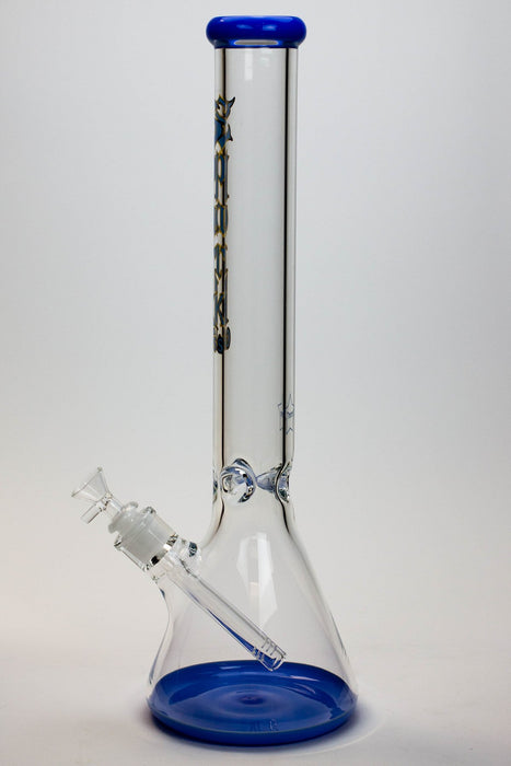 18" Spark 7 mm colored bottom glass water bong