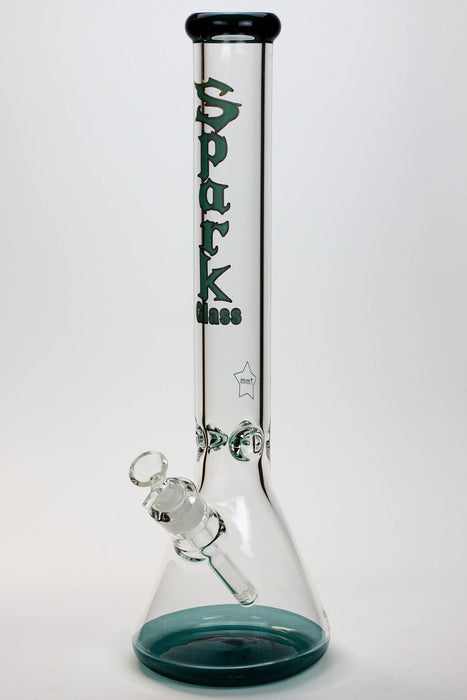 18" Spark 7 mm colored bottom glass water bong