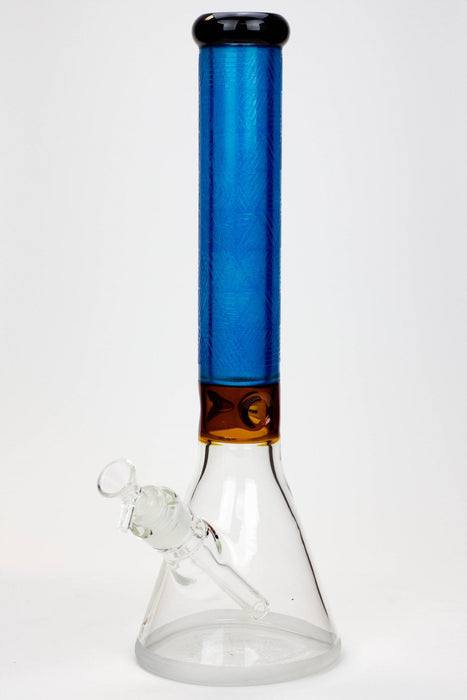 15" Genie 7 mm sandblasted artwork tube glass water bong