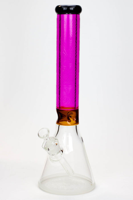 15" Genie 7 mm sandblasted artwork tube glass water bong