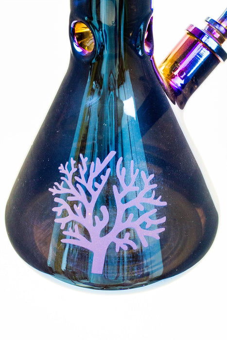 24" Infyniti Tree of Life 7 mm metallic glass water bong