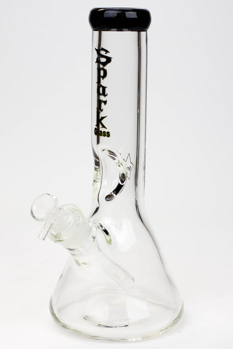12" Single pinch 9 mm Beaker glass water bong