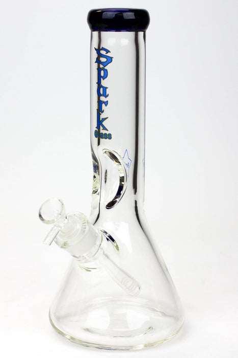 12" Single pinch 9 mm Beaker glass water bong
