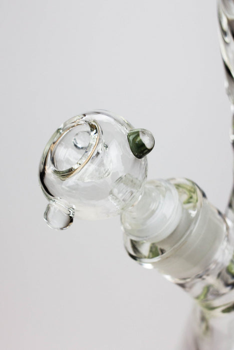 16" Twisted 9 mm glass tube beaker water bong